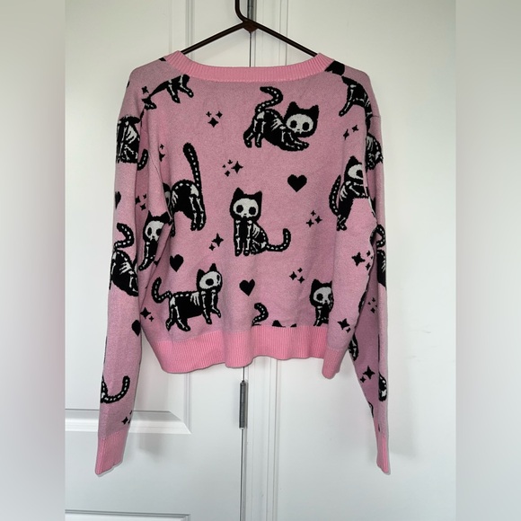 BlackMilk Clothing Skelecats Cropped Cardigan 🦴 🩷 - Picture 3 of 5